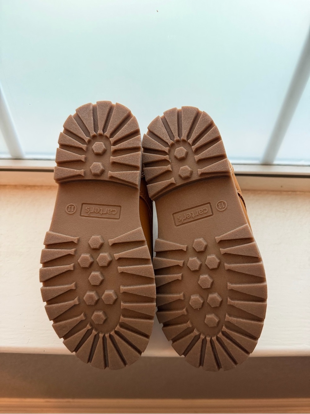 Carter's Brown/Tan Kids Work-Style Lace-Up Boots - Picture 2 of 3